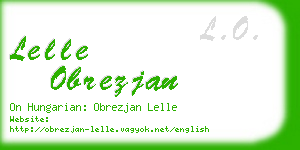 lelle obrezjan business card